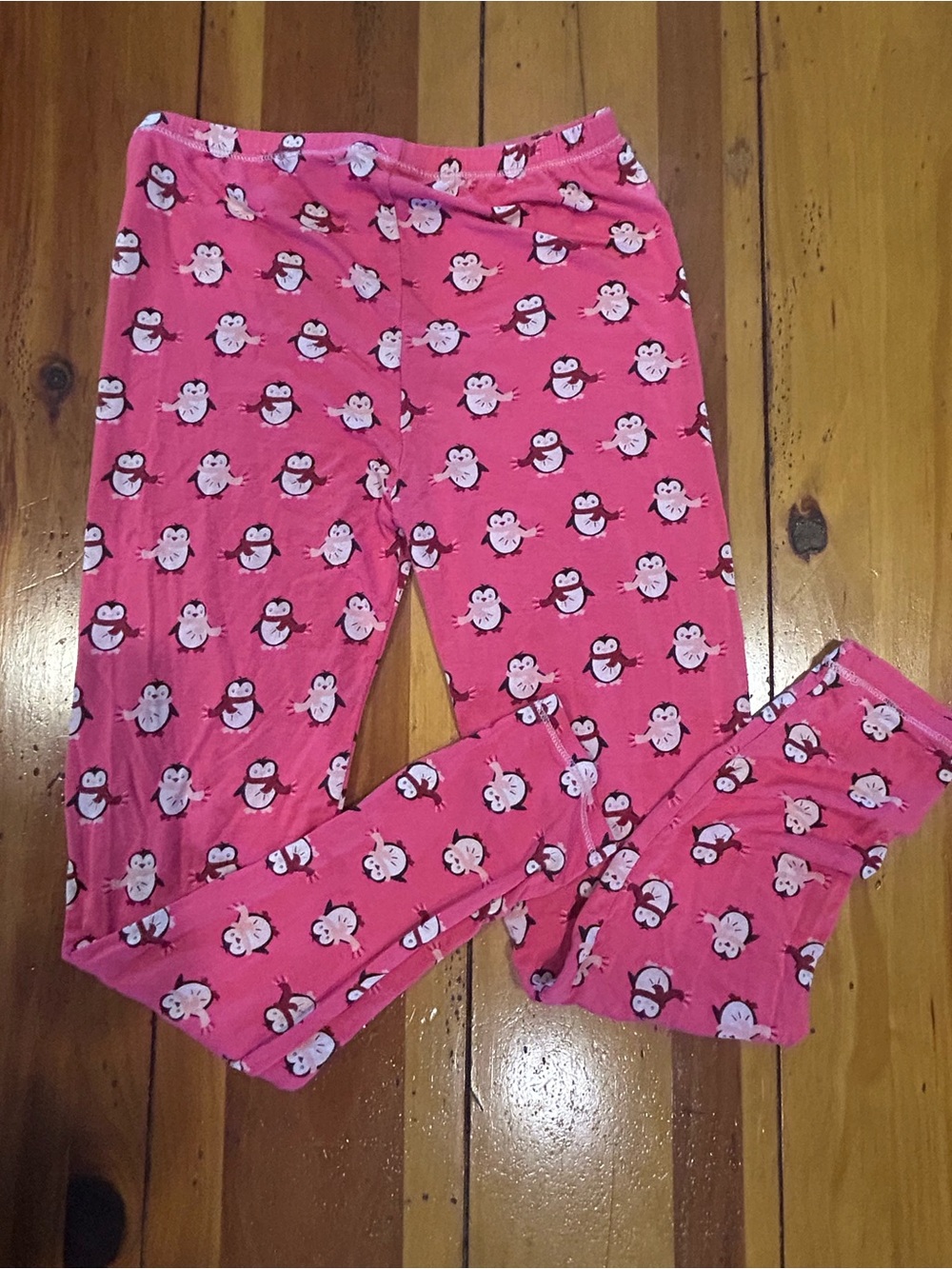 Sz10 Kickee Pants Pink Penguin Print Long Sleeve Pajama Set - Picture 5 of 6
